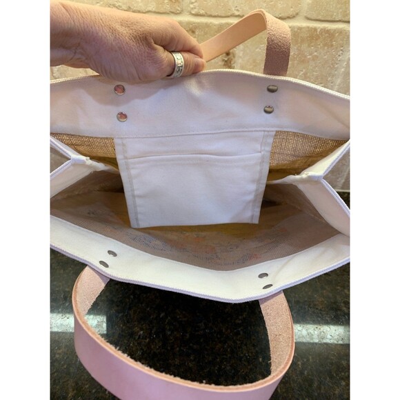 Brighton Let Love Grow Burlap Tote Bag Like New - Picture 7 of 7